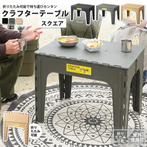 テーブル 角形 幅65 おしゃれ 折りたたみ フォールディング LFS-415 SBE/GR/BK クラフターテーブル スクエア