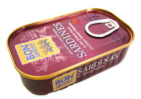 【本場ポルトガル産】Bon Appetit ボナペティ オイルサーディン缶 スパイシートマトソース煮 5缶セット、脂が軽く臭みなし、そのまま美味しい