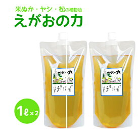 「えがおの力（旧松の力）」1L　2個セット 植物油由来成分からできた濃縮自然派洗剤