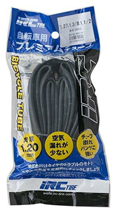 楽天市場】自転車用 プレミアムチューブ 27インチ(27× 1 3/8 - 1 1/2)英式バルブ IRC 26251M 肉厚1.2mm 英式 一般車用(ママチャリ、シティサイクル、軽快車) タイヤチューブ 井上ゴム工業 : cascata 楽天市場店 楽天市場】自転車用 プレミアムチューブ 27インチ(27× 1 3/8 - 1 1/2)英式バルブ IRC 26251M 肉厚1.2mm 英式 一般車用(ママチャリ、シティサイクル、軽快車) タイヤチューブ 井上ゴム工業 : cascata 楽天市場店