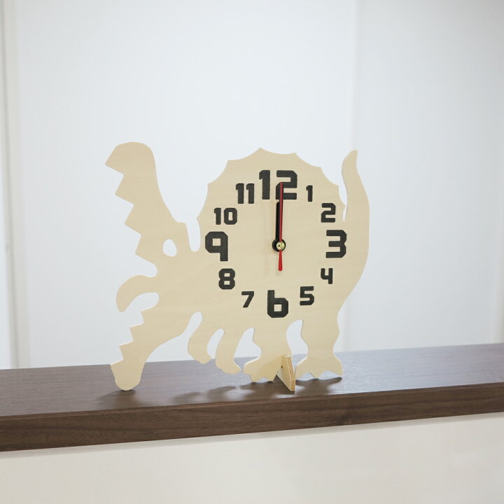 楽天市場 恐竜 時計 8 スピノサウルス 壁掛け時計 置時計 木工 アート クラフト クリエイター デザイン 恐竜時計 模型 図鑑 Cascata 楽天市場店