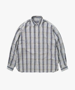 Sillage �V�A�[�W wide shirts deadstock watahiko tex grey check ���C�h�V���c �f�b�h�X�g�b�N ���^�q�R�e�b�N�X �O���[�`�F�b�N