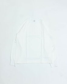 Yonetomi ヨネトミ NEW BASIC T-SHIRT 〈LONG SLEEVE〉 WHITE ニューベーシック Tシャツ 長袖 丸胴 7.5オンス
