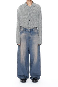 CODA �R�[�_ DUST INDIGO ACID WASHED EXTENDED CUT LUFT JEANS �f�j�� �W�[���Y �p���c �C���f�B�S