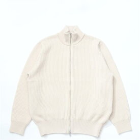 Yonetomi / EX FINE WOOL RIB KNIT BLOUSON ECRU ヨネトミニューベーシック ウール ブルゾン COUPON配布中
