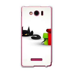 303SH AQUOS PHONE Xx mini アクオスフォン ダブルエックス ミニ 303sh softbank スマホ カバー ケース スマホケース スマホカバー PC ハードケース 黒猫 イラスト プレゼント アニマル 000164