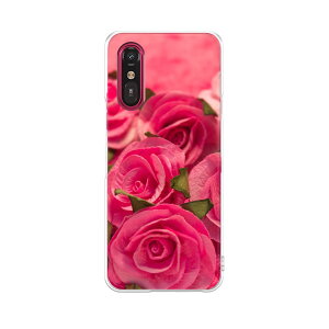 らくらくスマートフォン a A401FC 用 a401fc ケース カバー ハードケース 004707 花 写真 ピンク