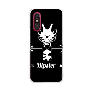 らくらくスマートフォン a A401FC 用 a401fc ケース カバー ハードケース 010202 動物 キリン 英語