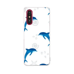 らくらくスマートフォン a A401FC 用 a401fc ケース カバー ハードケース 013907 イルカ 海 アニマル