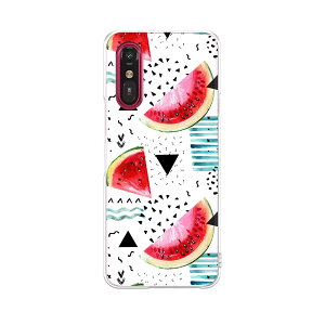 らくらくスマートフォン a A401FC 用 a401fc ケース カバー ハードケース 014052 スイカ 模様 トロピカル