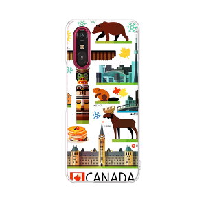 らくらくスマートフォン a A401FC 用 a401fc ケース カバー ハードケース 014133 カナダ 風景 景色