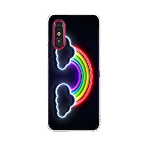 らくらくスマートフォン a A401FC 用 a401fc ケース カバー ハードケース 018331 アート 虹 レインボー