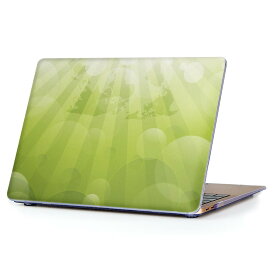 MacBook Air 13inch 2018 専用 デザインハードケース A1932 Apple マックブック エア ノートパソコン カバー ケース ハードカバー クリア 透明 アクセサリー 保護 001838 シンプル　緑