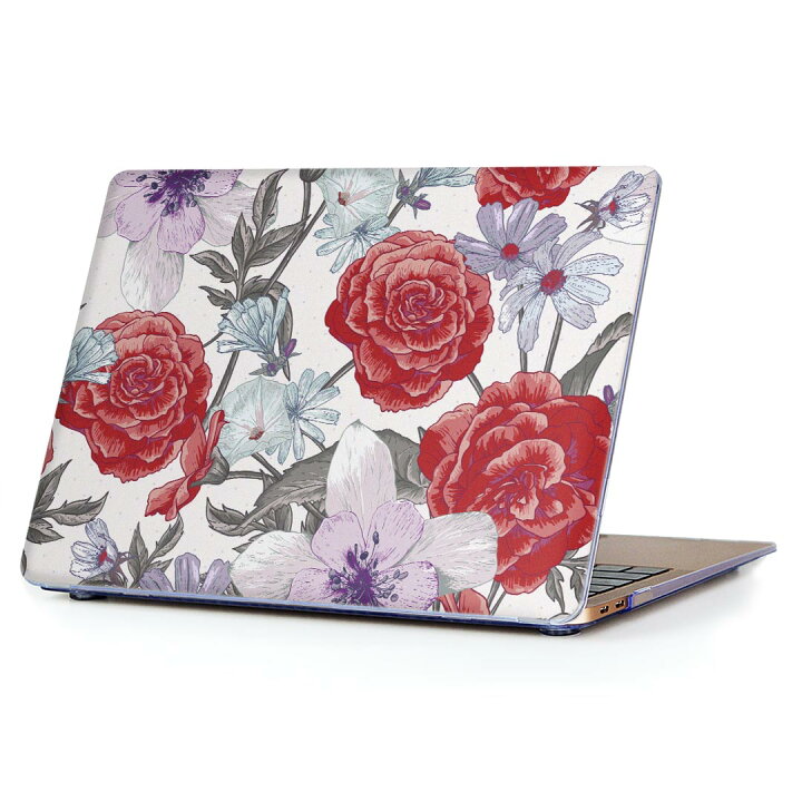 楽天市場 Macbook Air 13inch 18 専用 デザインハードケース A1932 Apple マックブック エア ノートパソコン カバー ケース ハードカバー クリア 透明 アクセサリー 保護 0001 イラスト 花 フラワー 赤 レッド スマコレ