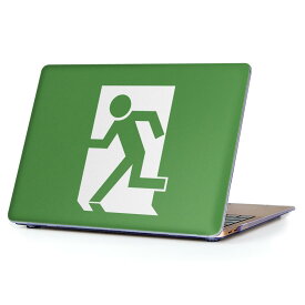 MacBook Air 13inch 2010 &#12316; 2017 専用 デザインハードケース A1466 A1369 Apple マックブック エア ノートパソコン カバー ケース ハードカバー クリア 透明 000146 非常口　緑　看板