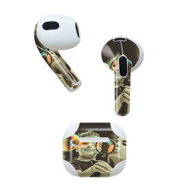 AirPods 第3世代 専用 デザインスキンシール airpods 3 用 エアポッド 3 用 第三世代（2021）対応 2枚入り 各2枚セット イヤホン カバー デコレーション アクセサリー デコシール 023584 しゃぼん玉　写真　こども