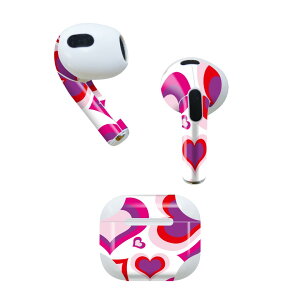 AirPods ��3���� ��p �f�U�C���X�L���V�[�� airpods 3 �p �G�A�|�b�h 3 �p ��O����i2021�j�Ή� 2������ �e2���Z�b�g �C���z�� �J�o�[ �f�R���[�V���� �A�N�Z�T���[ �f�R�V�[�� 004386 �n�[�g�@�͗l