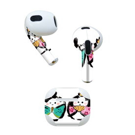 AirPods 第3世代 専用 デザインスキンシール airpods 3 用 エアポッド 3 用 第三世代（2021）対応 2枚入り 各2枚セット イヤホン カバー デコレーション アクセサリー デコシール 012853 ひな祭り　和　節句