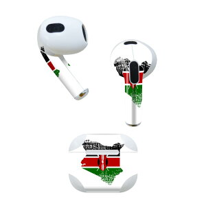 AirPods ��3���� ��p �f�U�C���X�L���V�[�� airpods 3 �p �G�A�|�b�h 3 �p ��O����i2021�j�Ή� 2������ �e2���Z�b�g �C���z�� �J�o�[ �f�R���[�V���� �A�N�Z�T���[ �f�R�V�[�� 018862 ���� kenya �P�j