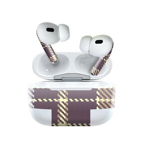Air Pods Pro2 / Pro1 専用 デザインスキンシール airpods エアポッド apple アップル AirPods Pro 第1世代 airpodsPro 第2世代 対応 イヤホン カバー デコレーション アクセサリー デコシール 003811 チェック