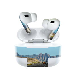 Air Pods Pro2 / Pro1 専用 デザインスキンシール airpods エアポッド apple アップル AirPods Pro 第1世代 airpodsPro 第2世代 対応 イヤホン カバー デコレーション アクセサリー デコシール 023929 写真　道路