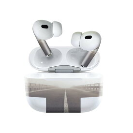 Air Pods Pro2 / Pro1 専用 デザインスキンシール airpods エアポッド apple アップル AirPods Pro 第1世代 airpodsPro 第2世代 対応 イヤホン カバー デコレーション アクセサリー デコシール 025812 道路　風景