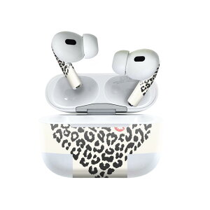 Air Pods Pro2 / Pro1 専用 デザインスキンシール airpods エアポッド apple アップル AirPods Pro 第1世代 airpodsPro 第2世代 対応 イヤホン カバー デコレーション アクセサリー デコシール 011300 ヒョウ柄