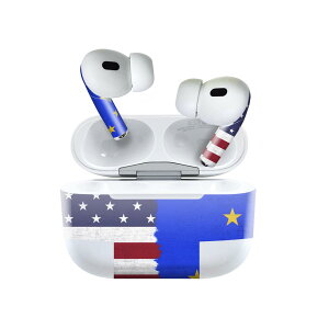 Air Pods Pro2 / Pro1 専用 デザインスキンシール airpods エアポッド apple アップル AirPods Pro 第1世代 airpodsPro 第2世代 対応 イヤホン カバー デコレーション アクセサリー デコシール 011335 外国 国旗