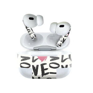 Air Pods Pro2 / Pro1 専用 デザインスキンシール airpods エアポッド apple アップル AirPods Pro 第1世代 airpodsPro 第2世代 対応 イヤホン カバー デコレーション アクセサリー デコシール 011409 LOVE ハー