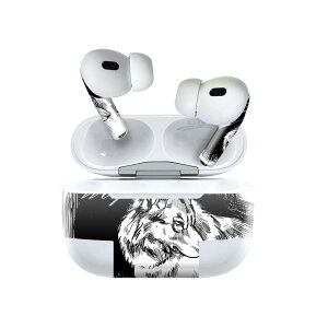 Air Pods Pro2 / Pro1 専用 デザインスキンシール airpods エアポッド apple アップル AirPods Pro 第1世代 airpodsPro 第2世代 対応 イヤホン カバー デコレーション アクセサリー デコシール 011450 動物 アニ