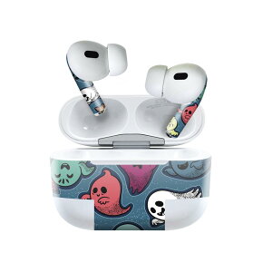 Air Pods Pro2 / Pro1 専用 デザインスキンシール airpods エアポッド apple アップル AirPods Pro 第1世代 airpodsPro 第2世代 対応 イヤホン カバー デコレーション アクセサリー デコシール 011692 おばけ キ