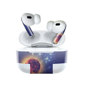 Air Pods Pro2 / Pro1 専用 デザインスキンシール airpods エアポッド apple アップル AirPods Pro 第1世代 airpodsPro 第2世代 対応 イヤホン カバー デコレーション アクセサリー デコシール 011808 宇宙 星