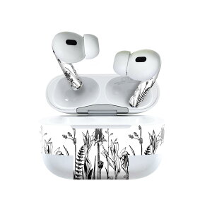 Air Pods Pro2 / Pro1 専用 デザインスキンシール airpods エアポッド apple アップル AirPods Pro 第1世代 airpodsPro 第2世代 対応 イヤホン カバー デコレーション アクセサリー デコシール 014480 植物 花