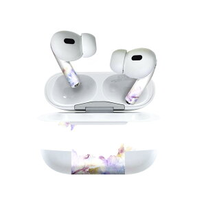 Air Pods Pro2 / Pro1 専用 デザインスキンシール airpods エアポッド apple アップル AirPods Pro 第1世代 airpodsPro 第2世代 対応 イヤホン カバー デコレーション アクセサリー デコシール 014578 花  色彩