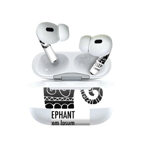 Air Pods Pro2 / Pro1 専用 デザインスキンシール airpods エアポッド apple アップル AirPods Pro 第1世代 airpodsPro 第2世代 対応 イヤホン カバー デコレーション アクセサリー デコシール 014605 ゾウ 動物