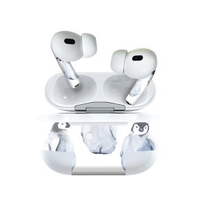 Air Pods Pro2 / Pro1 専用 デザインスキンシール airpods エアポッド apple アップル AirPods Pro 第1世代 airpodsPro 第2世代 対応 イヤホン カバー デコレーション アクセサリー デコシール 014775 ペンギン