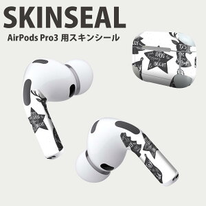 Air Pods Pro3 専用 デザインスキンシール エアポッド AirPods Pro 第3世代 対応 2枚入り イヤホン カバー デコレーション アクセサリー デコシール 高品質再剥離性シート 010016 クリスマス ツリー