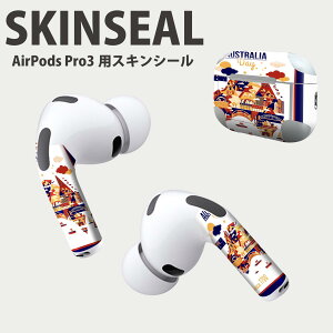 Air Pods Pro3 専用 デザインスキンシール エアポッド AirPods Pro 第3世代 対応 2枚入り イヤホン カバー デコレーション アクセサリー デコシール 高品質再剥離性シート 014132 オーストラリア 風