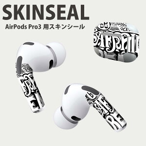 Air Pods Pro3 専用 デザインスキンシール エアポッド AirPods Pro 第3世代 対応 2枚入り イヤホン カバー デコレーション アクセサリー デコシール 高品質再剥離性シート 014243 英語 文字 メッセ