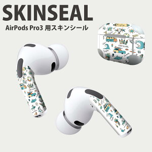 Air Pods Pro3 専用 デザインスキンシール エアポッド AirPods Pro 第3世代 対応 2枚入り イヤホン カバー デコレーション アクセサリー デコシール 高品質再剥離性シート 014306 サーフィン 海 イ