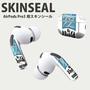 Air Pods Pro3 専用 デザインスキンシール エアポッド AirPods Pro 第3世代 対応 2枚入り イヤホン カバー デコレーション アクセサリー デコシール 高品質再剥離性シート 014322 サーフィン ヤシの