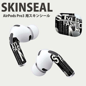 Air Pods Pro3 専用 デザインスキンシール エアポッド AirPods Pro 第3世代 対応 2枚入り イヤホン カバー デコレーション アクセサリー デコシール 高品質再剥離性シート 014968 ポスター 英字 モ