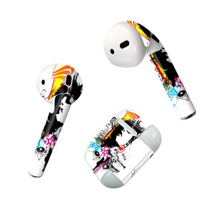 Air Pods 専用 デザインスキンシール airpods エアポッド apple アップル AirPods 第一世代(2016)airpods2 第二世代(2019)対応 イヤホン カバー デコレーション アクセサリー デコシール 000116 HIPHOP