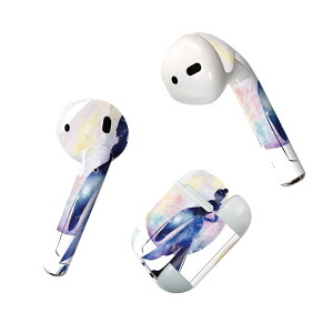 Air Pods 専用 デザインスキンシール airpods エアポッド apple アップル AirPods 第一世代(2016)airpods2 第二世代(2019)対応 イヤホン カバー デコレーション アクセサリー デコシール 020063 宇宙 宇