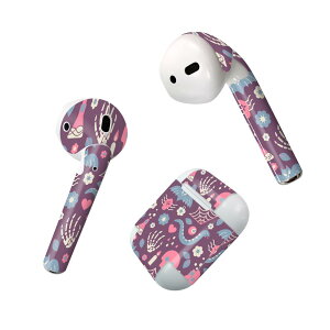 Air Pods 専用 デザインスキンシール airpods エアポッド apple アップル AirPods 第一世代(2016)airpods2 第二世代(2019)対応 イヤホン カバー デコレーション アクセサリー デコシール 020114 ハロウ