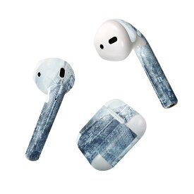 Air Pods 専用 デザインスキンシール airpods エアポッド apple アップル AirPods 第一世代（2016）airpods2 第二世代（2019）対応 イヤホン カバー デコレーション アクセサリー デコシール 025864 雪　冬　霧　ビル