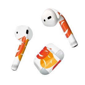 Air Pods 専用 デザインスキンシール airpods エアポッド apple アップル AirPods 第一世代（2016）airpods2 第二世代（2019）対応 イヤホン カバー デコレーション アクセサリー デコシール 010307 仮面　赤　オレンジ