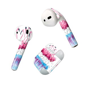 Air Pods 専用 デザインスキンシール airpods エアポッド apple アップル AirPods 第一世代(2016)airpods2 第二世代(2019)対応 イヤホン カバー デコレーション アクセサリー デコシール 011188 フラミ