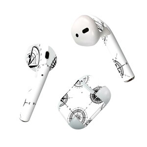 Air Pods 専用 デザインスキンシール airpods エアポッド apple アップル AirPods 第一世代(2016)airpods2 第二世代(2019)対応 イヤホン カバー デコレーション アクセサリー デコシール 011225 方角