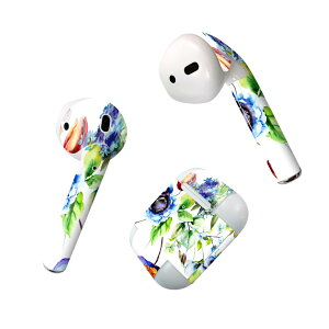 Air Pods 専用 デザインスキンシール airpods エアポッド apple アップル AirPods 第一世代(2016)airpods2 第二世代(2019)対応 イヤホン カバー デコレーション アクセサリー デコシール 011877 花柄